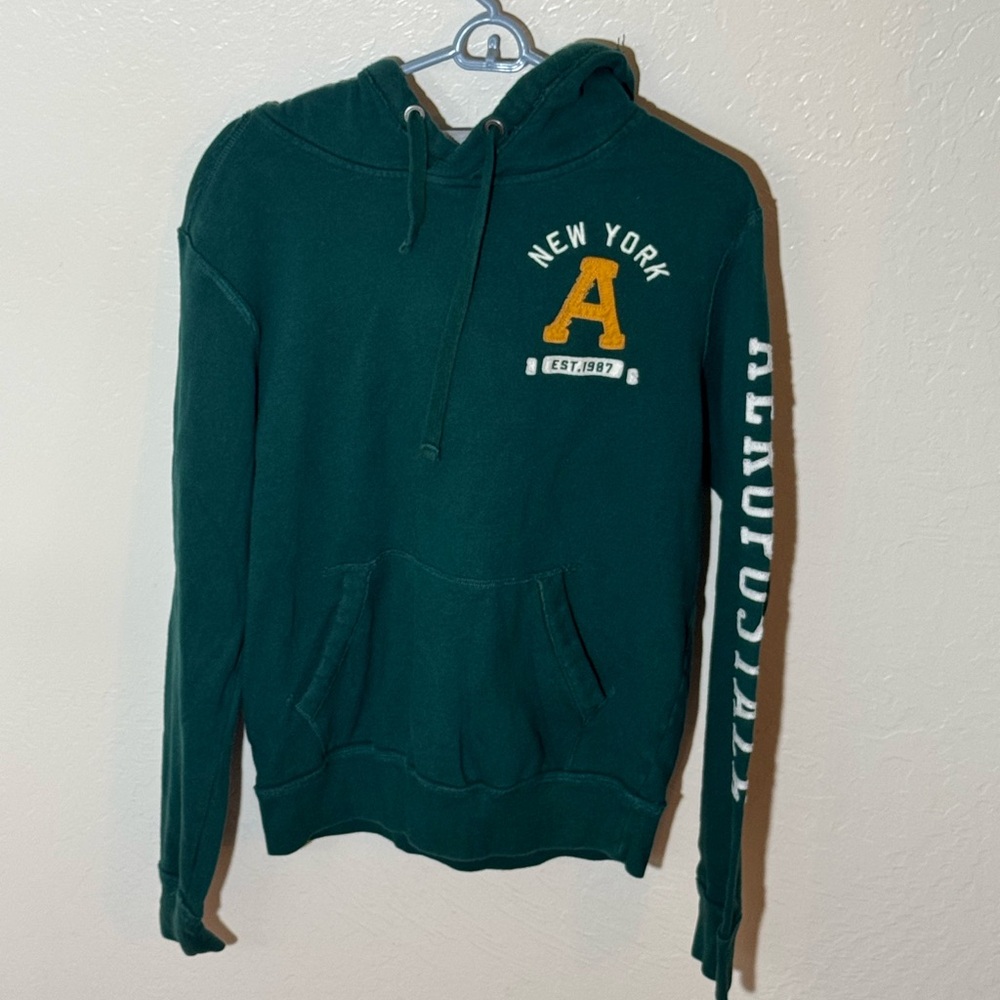 Aeropostale Dark Green Hoodie with Yellow Accents